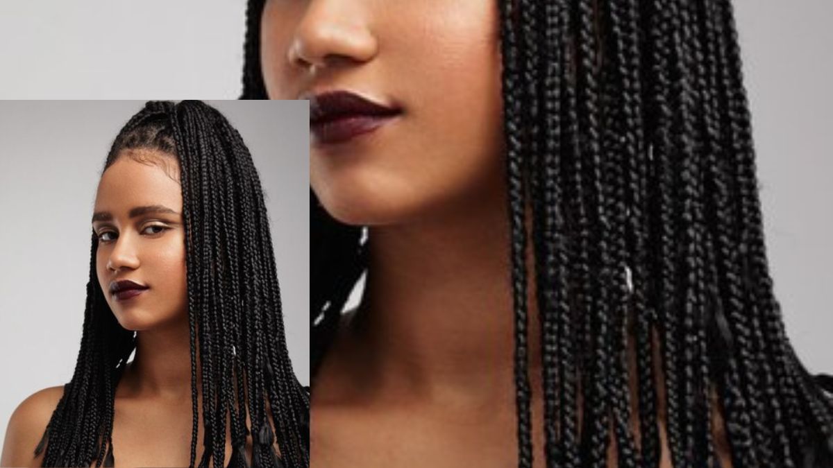 Large Knotless Braids with trendy hair styles