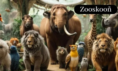 A vibrant scene showcasing the adventure and cultural diversity of Zooskooñ.