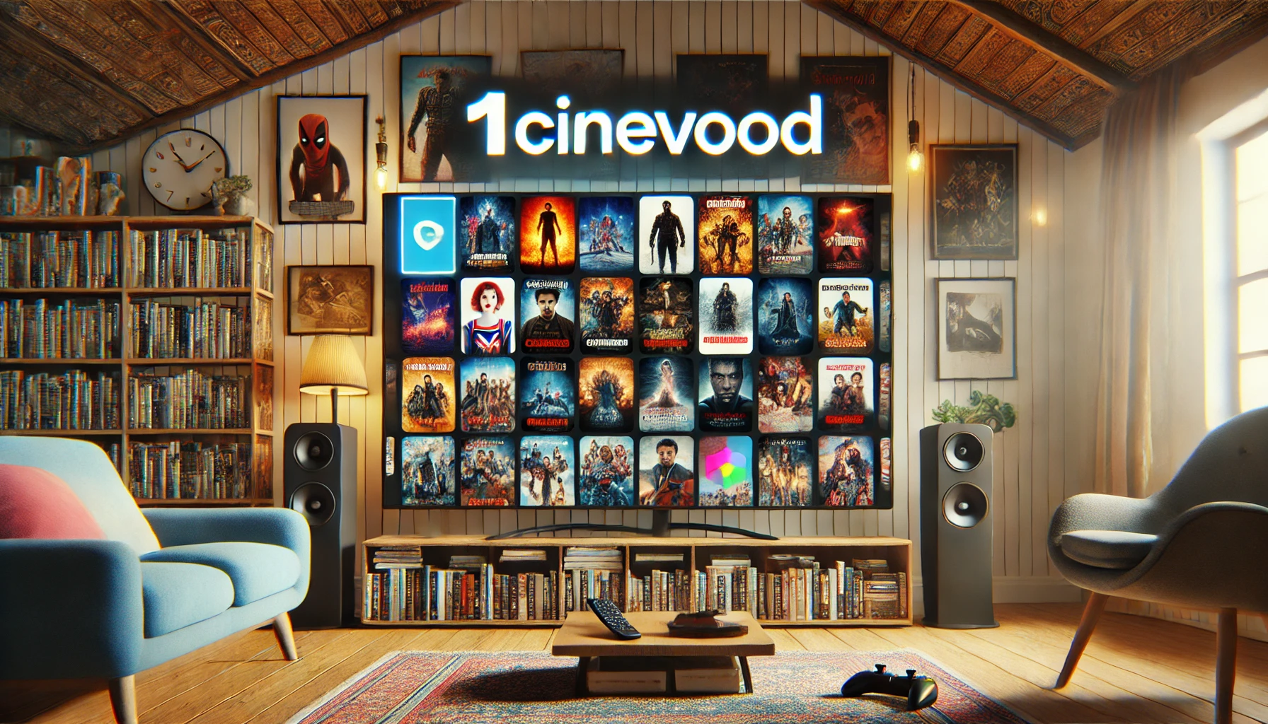 1cinevood movie streaming interface with popular movies displayed