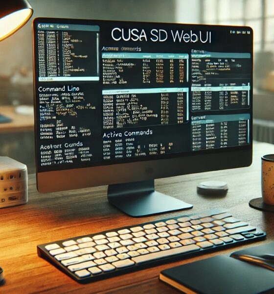 Command line for cusa sd webui interface on a terminal screen, showcasing streamlined server operations.