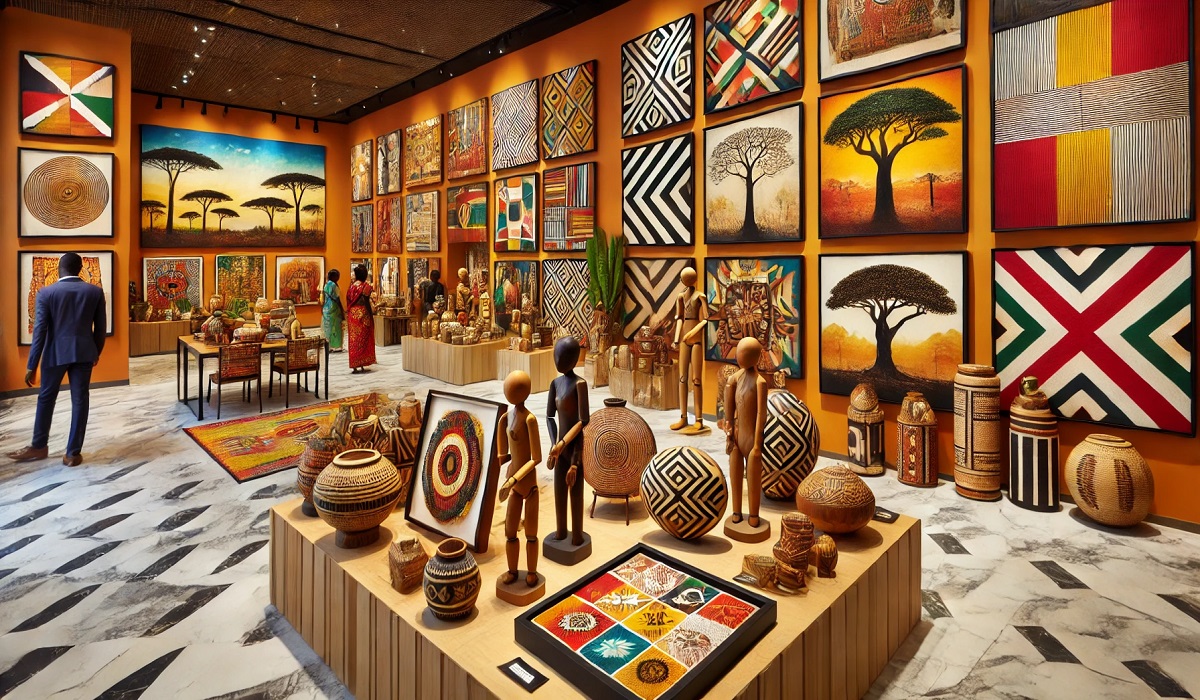 Patausche Kivua Art showcasing traditional African designs and contemporary artistic elements