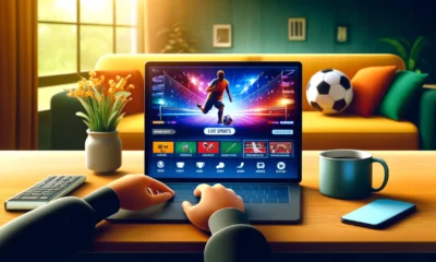 A vibrant illustration showcasing streameastxyz live streaming sports interface.