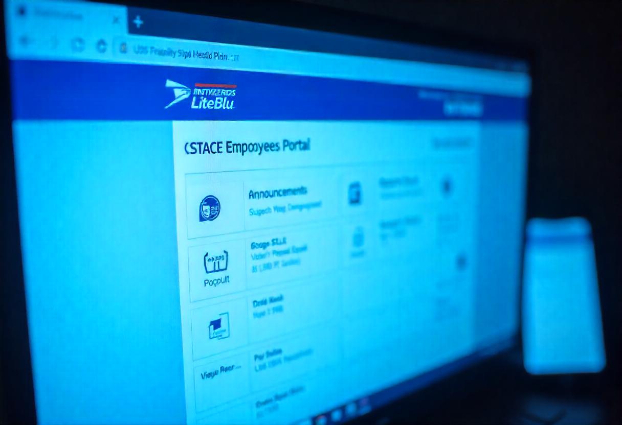 An overview of the USPS Liteblue portal interface for employees.