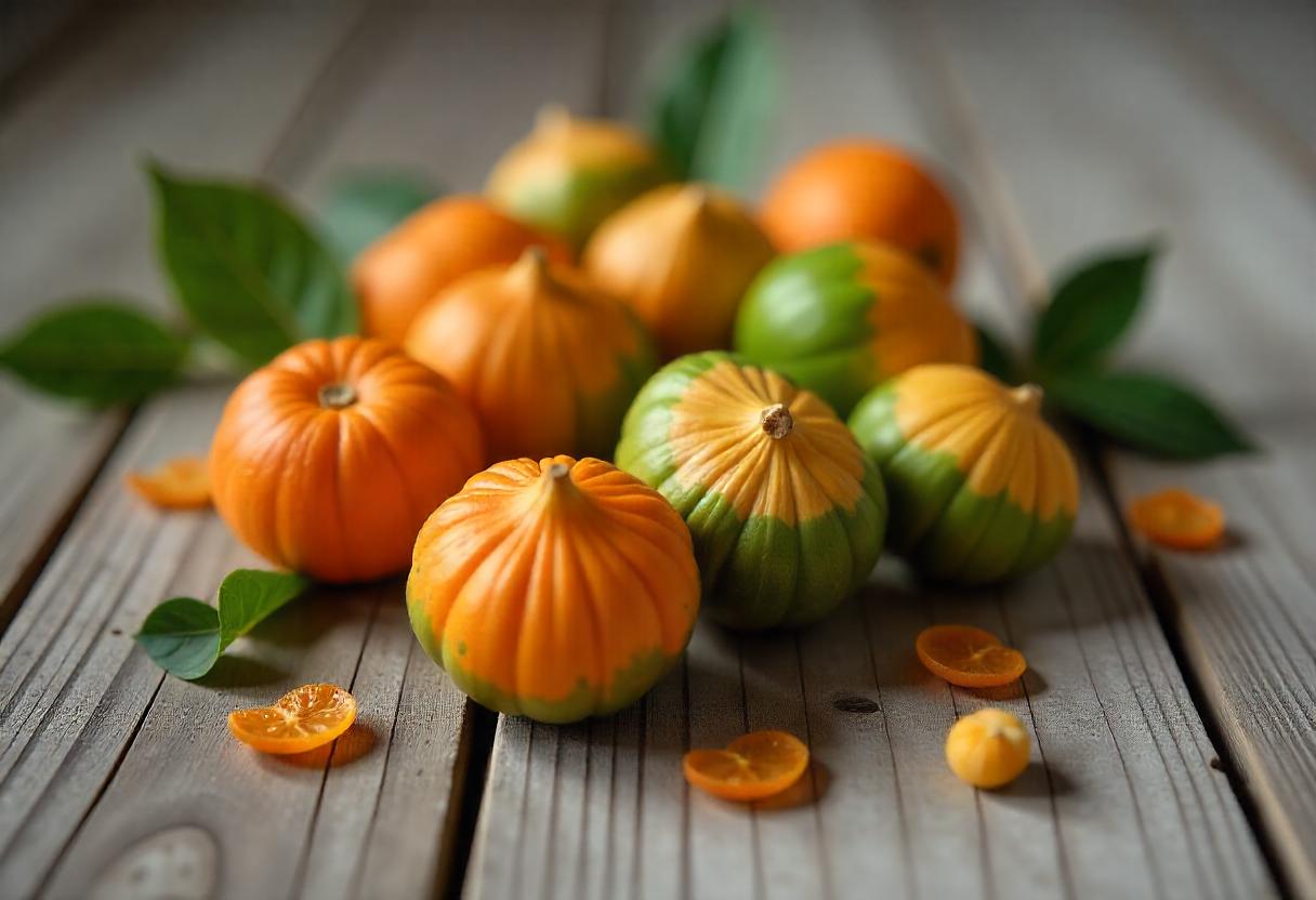 A close-up of zesty ziggernuts arranged creatively, showcasing their vibrant texture and color.