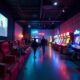 A vibrant entertainment hub featuring a cinema, arcade games, and family activities at Cinergy.