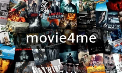 A user browsing the Movie4Me website for free movie downloads.