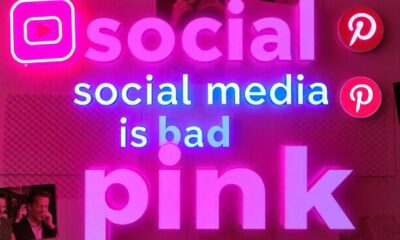 Social media is bad pink