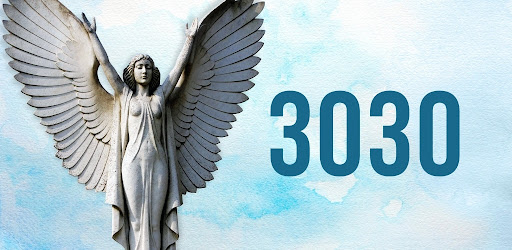 A serene background with the numbers "3030" glowing, symbolizing spiritual guidance and harmony.